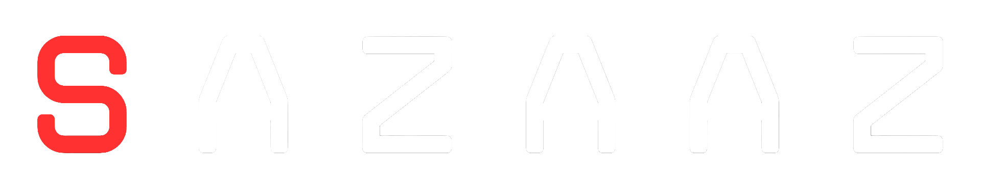 Sazaaz.com site logo white transparent bg